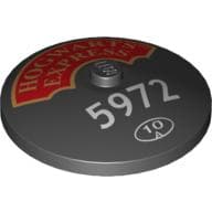 Dish 4 x 4 Inverted [Radar] with Hogwarts Express and '5972' and '10' in Circle Print