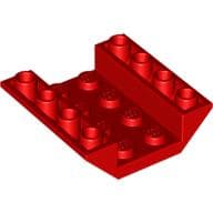 Brick Sloped Inverted 45° 4 x 4 Double with 4 x 2 Recessed em Vermelho