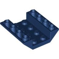 Brick Sloped Inverted 45° 4 x 4 Double with 4 x 2 Recessed em Azul escuro