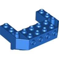 Brick Special, Train Front Sloping Base Wedged with 4 Studs on Front and 2 x 4 Cutout em Azul