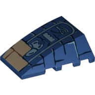 Brick Wedged, Curved 4 x 4 No Top Studs with Bricks and Hieroglyphs Print (Scarab Abdomen)