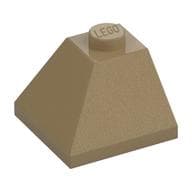 Brick Sloped 45° 2 x 2 Double Convex em Bege escuro