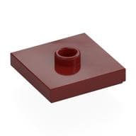 Plate Special 2 x 2 with Groove and Center Stud (Jumper) em Vermelho escuro
