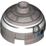 Brick Round 2 x 2 Dome Top with White and Black Print (R2-Q2)