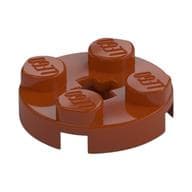 Plate Round 2 x 2 with Axle Hole Type 1 (+ Opening) em Laranja escuro