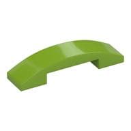 Brick Curved 4 x 1 Double, No Studs em Verde-limão