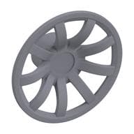 Wheel Cover 9 Spoke - 24mm D. em Prata fosco
