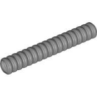 Hose, Ribbed 7mm D. 6L / 4.8cm em Prata fosco