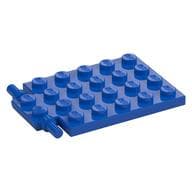 Plate Special 4 x 6 with Trap Door Hinge [Long Pins] em Azul