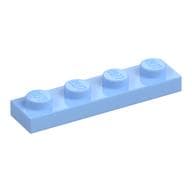 Plate 1 x 4 em Azul vivo claro
