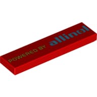 Tile 1 x 4 with 'POWERED BY allinol' Print