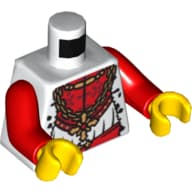Torso, Robe, Gold Chain with Cross and Fur Trim Print (King), Red Arms, Yellow Hands