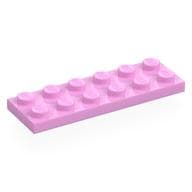 Plate 2 x 6 em Rosa vivo
