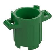Trash Can with 4 Cover Holders em Verde
