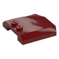 Brick Wedged, Curved Triple 4 x 4 x 2/3, 2 Studs em Vermelho escuro