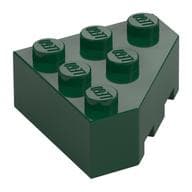 Brick Wedged 3 x 3 Cut Corner em Verde escuro