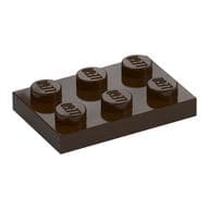 Plate 2 x 3 em Marrom escuro