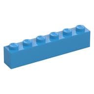 Brick 1 x 6 em Celeste escuro