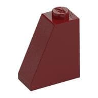 Brick Sloped 65° 2 x 1 x 2 em Vermelho escuro
