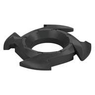 Ring 4 x 4 with 2 x 2 Opening and 4 Arrow Ends (Ninjago Spinner Crown) em Titânio perolado