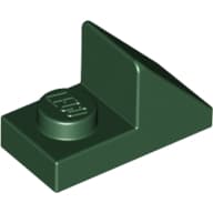 Brick Sloped 45° 2 x 1 with 2/3 Cutout [Original Version] em Verde escuro