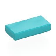 Tile 1 x 2 with Groove em Celeste médio