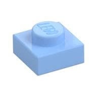 Plate 1 x 1 em Azul vivo claro