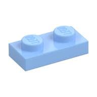 Plate 1 x 2 em Azul vivo claro