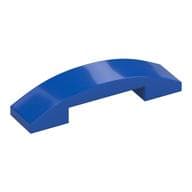 Brick Curved 4 x 1 Double, No Studs em Azul