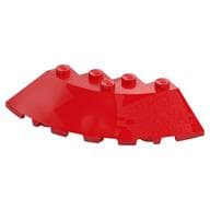 Brick Round Corner 6 x 6 with 33° Slope and Facet Cutout em Vermelho