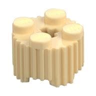Brick Round 2 x 2 [Grill] em Bege