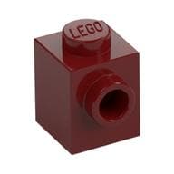 Brick Special 1 x 1 with Stud on 1 Side em Vermelho escuro