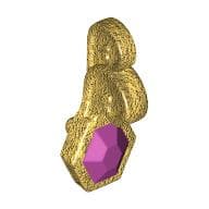 Headwear Accessory Jewel with Ornate Pin Purple Stone Print