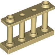 Fence Spindled 1 x 4 x 2 [2 Top Studs] em Bege