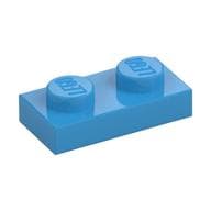 Plate 1 x 2 em Celeste escuro