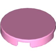 Tile Round 2 x 2 with Bottom Cross em Rosa vivo
