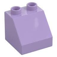 Duplo Brick 2 x 2 Slope 45° em Lavanda