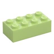 Brick 2 x 4 em Verde amarelado