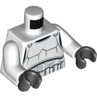 Torso Stormtrooper, Detailed Armor Print, White Arms, Black Hands