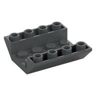 Brick Sloped Inverted 45° 4 x 4 Double with 4 x 2 Recessed, 2 Holes em Cinza azulado escuro
