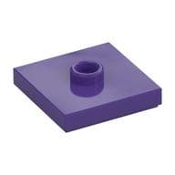 Plate Special 2 x 2 with Groove and Center Stud (Jumper) em Roxo escuro