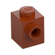 Brick Special 1 x 1 with Stud on 1 Side em Laranja escuro