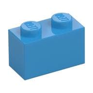 Brick 1 x 2 em Celeste escuro