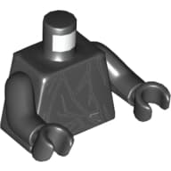 Torso, Cloak with Gray Folds Print, Black Arms and Hands