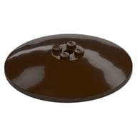 Dish 8 x 8 Inverted [Radar], Solid Studs, Rounded Anti-stud Underside em Marrom escuro