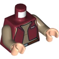 Torso Vest and Dark Tan Top Print (Senator Amidala), Dark Tan Arms, Light Nougat Hands