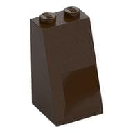 Brick Sloped 75° 2 x 2 x 3 [Solid Studs] em Marrom escuro