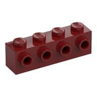 Brick Special 1 x 4 with 4 Studs on One Side em Vermelho escuro