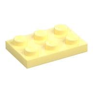 Plate 2 x 3 em Amarelo vivo claro