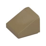Brick Sloped 30° 1 x 1 x 2/3 (Cheese Slope) em Bege escuro